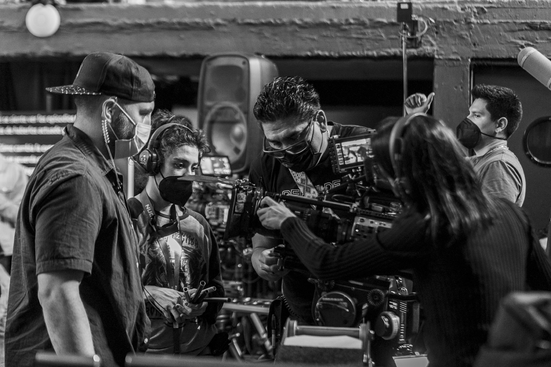 Romero & Braas crew at work on an oceanfront set